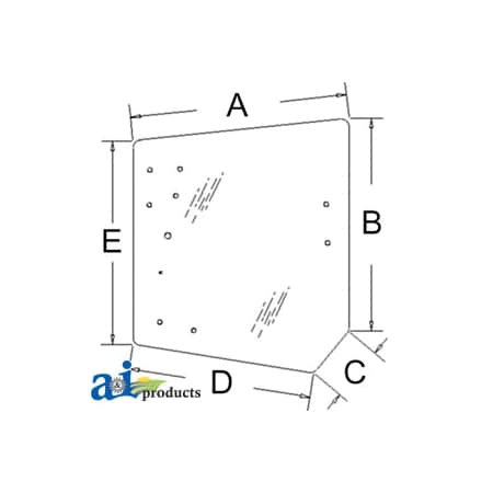 A & I Products Glass, Rear, Upper 41.5" x34" x2" A-3C581-70553